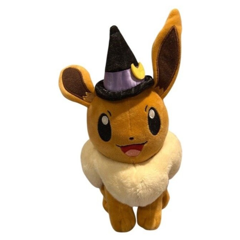 Jazwares Eevee Pokemon GO Witch Hat Costume Halloween Stuff Plush Toy Age 2+